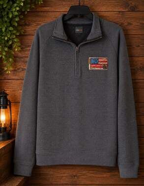 Camp David The Broadmoor Colorado Springs American Flag Quarter Zip Pullover
